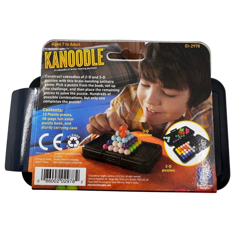 Kanoodle Brain Teaser Puzzle Game Educational Insights Travel Game 7-Adult  Stem